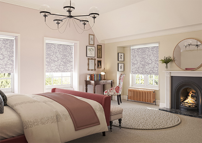 Cherry Blossom, Mauve - Twist&Fit Roller Blind - Image 7